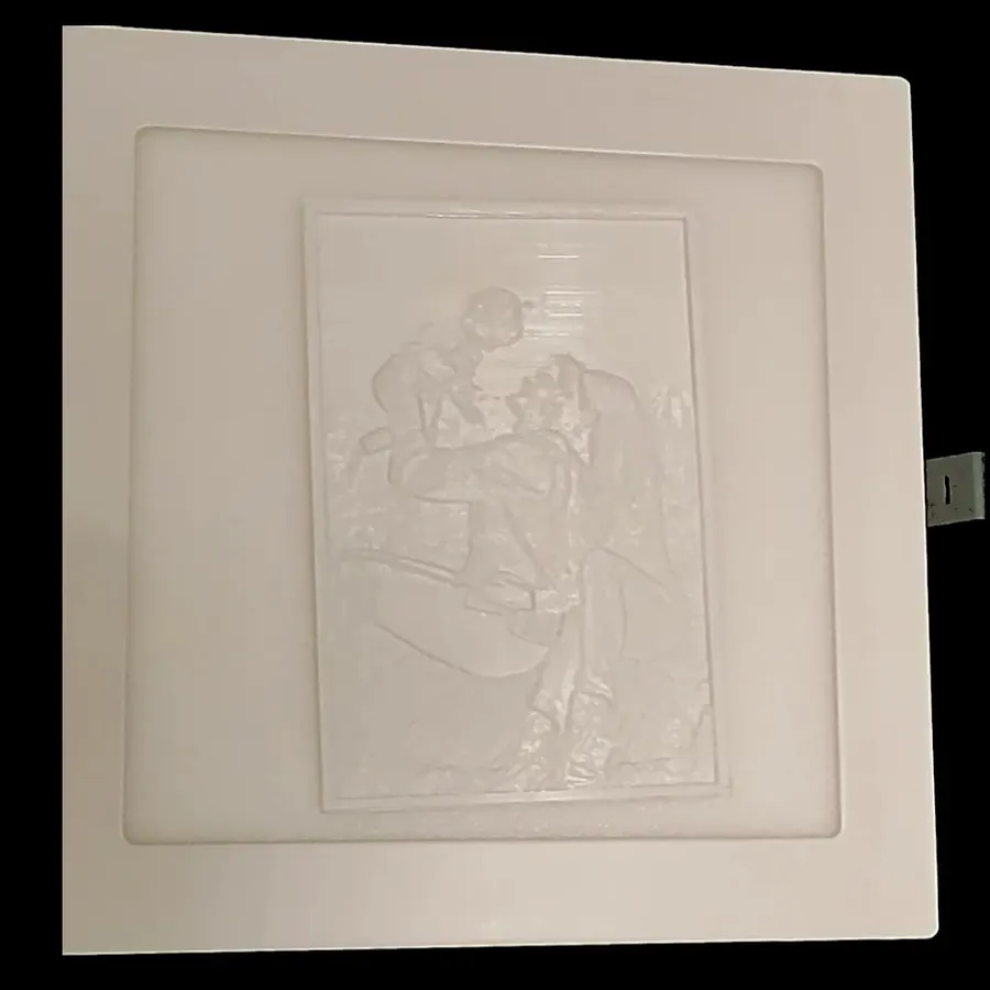 Souve3D apagado: un relieve blanco